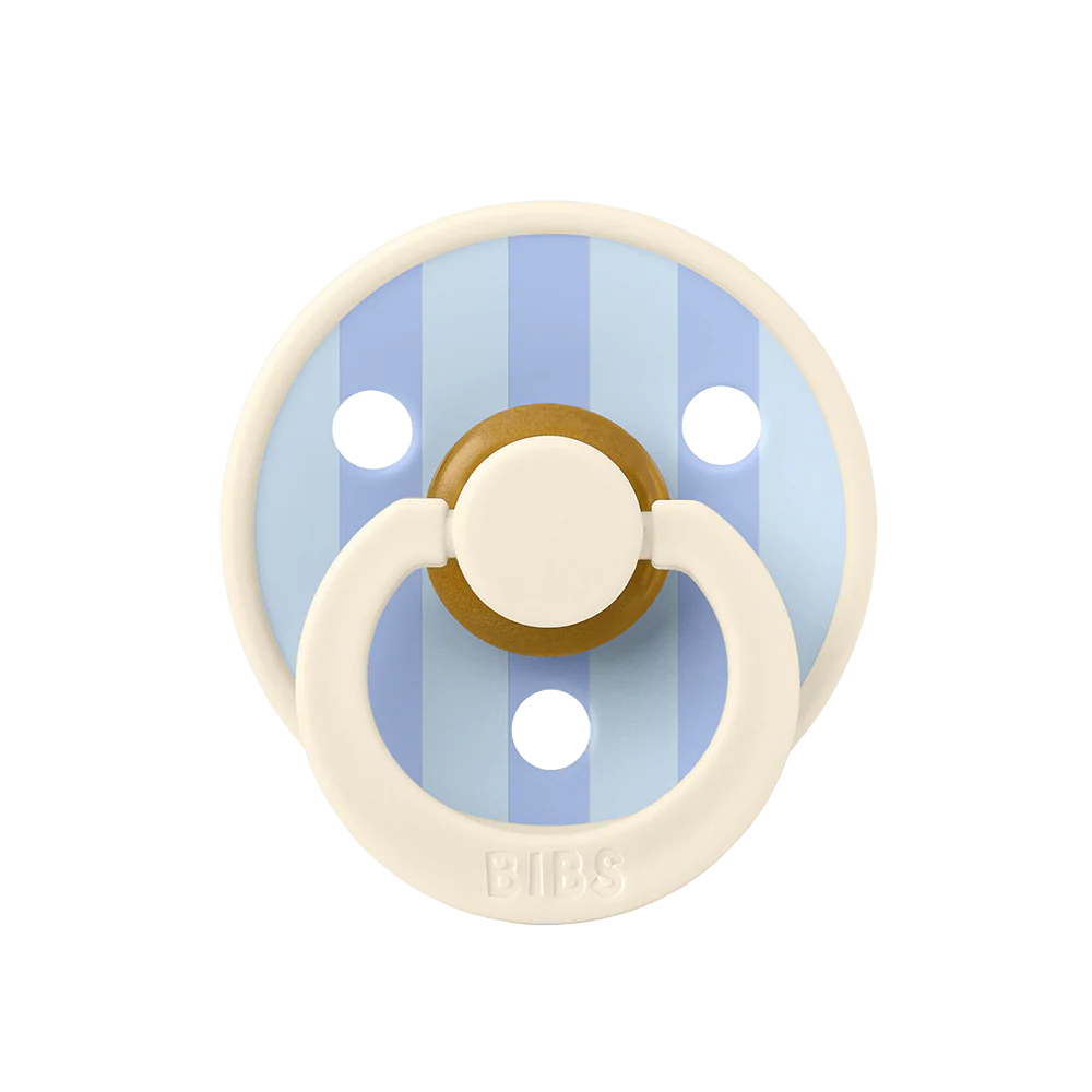 מוצץ - פסים עבים - שנהב דאסטי בלו Bibs Studio Colour