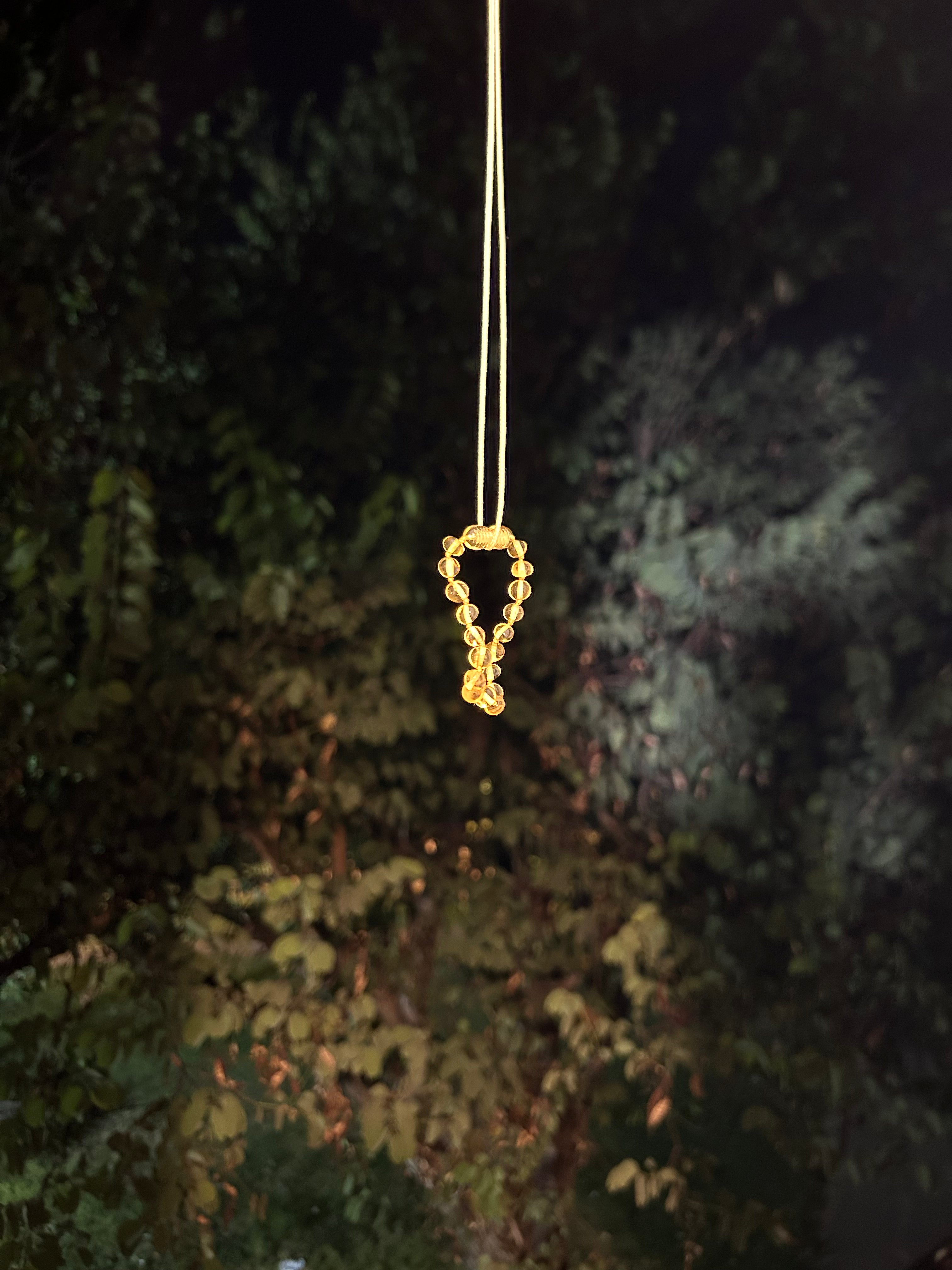 צמיד ענבר בלטי - לימון מבריק