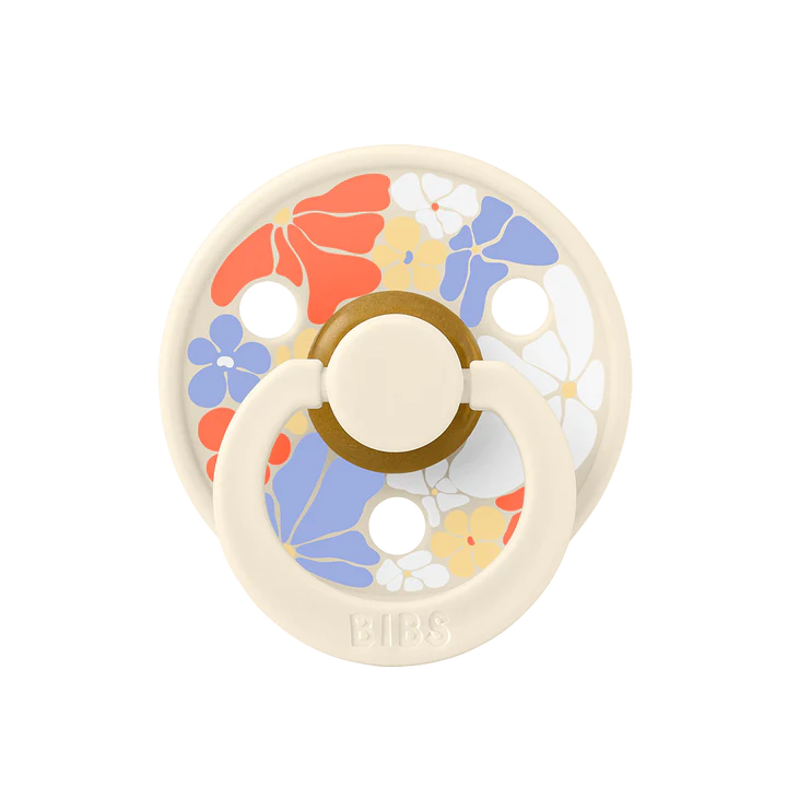 מוצץ - פרחים שלם - שנהב Bibs Studio Colour