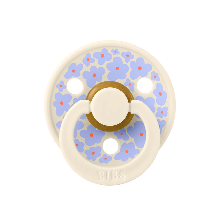 מוצץ - פרחים קטנים - שנהב מאוב Bibs Studio Colour