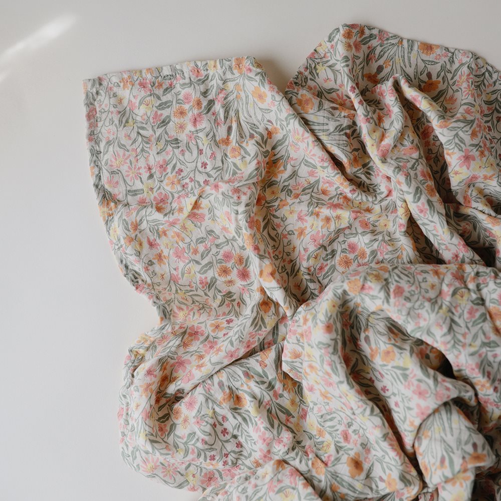 חיתול אורגני - פסטל פורח