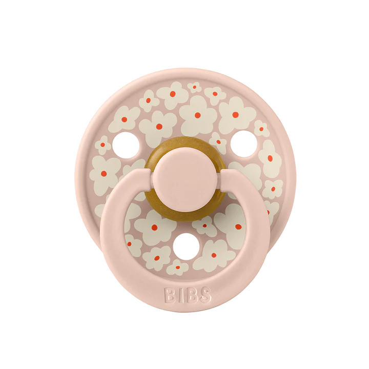 מוצץ - פרחים קטנים - סומק Bibs Studio Colour