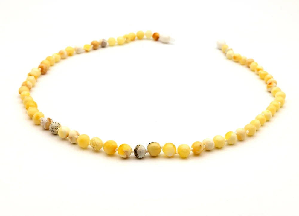 שרשרת ענבר בלטי - לתינוק - חמאה מבריק