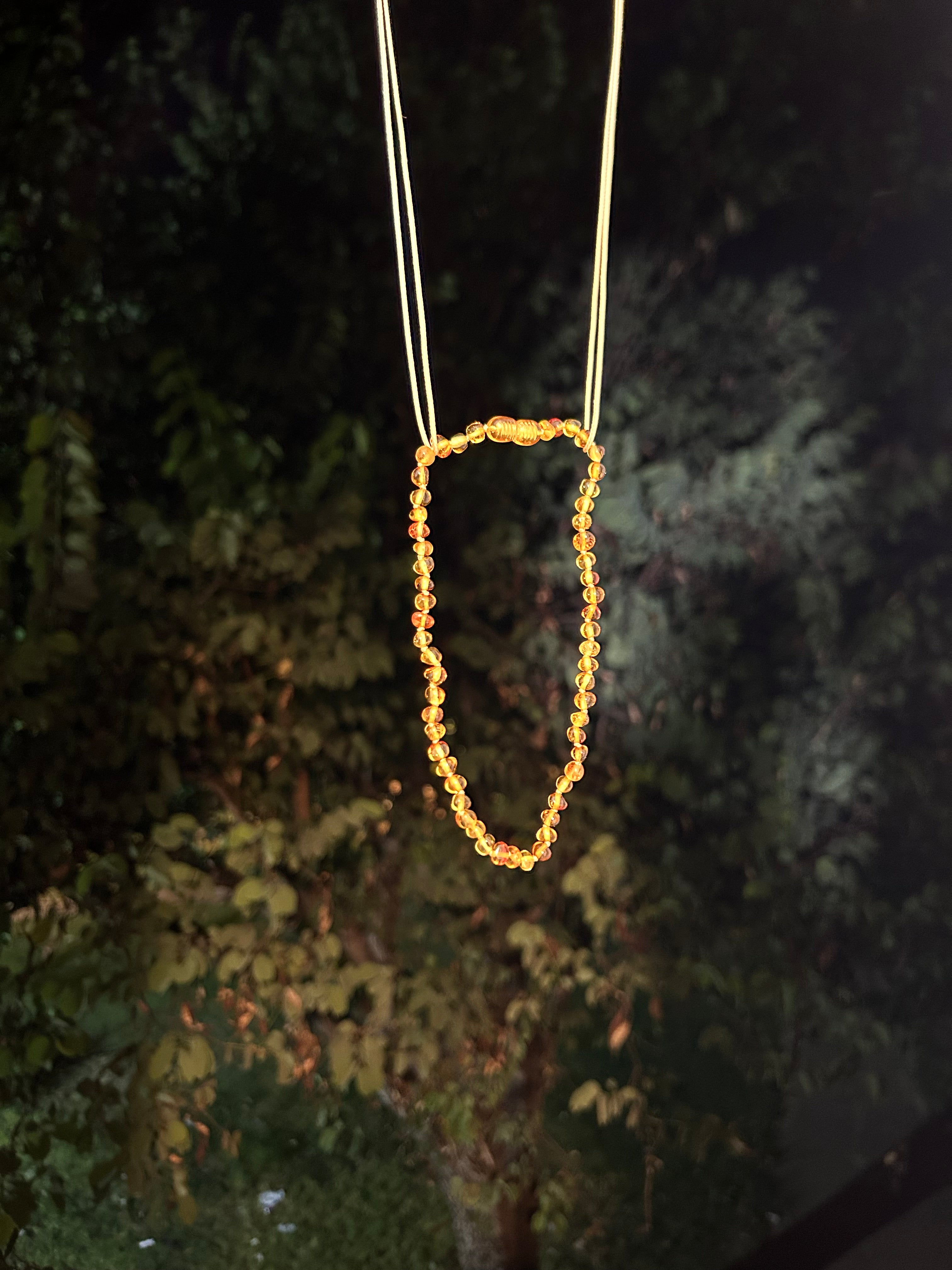 שרשרת ענבר בלטי - לתינוק - דבש מבריק