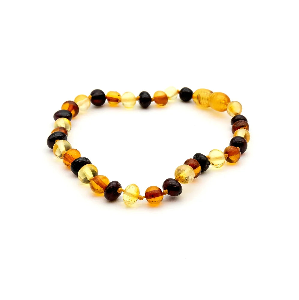 צמיד ענבר בלטי - צבעוני מבריק