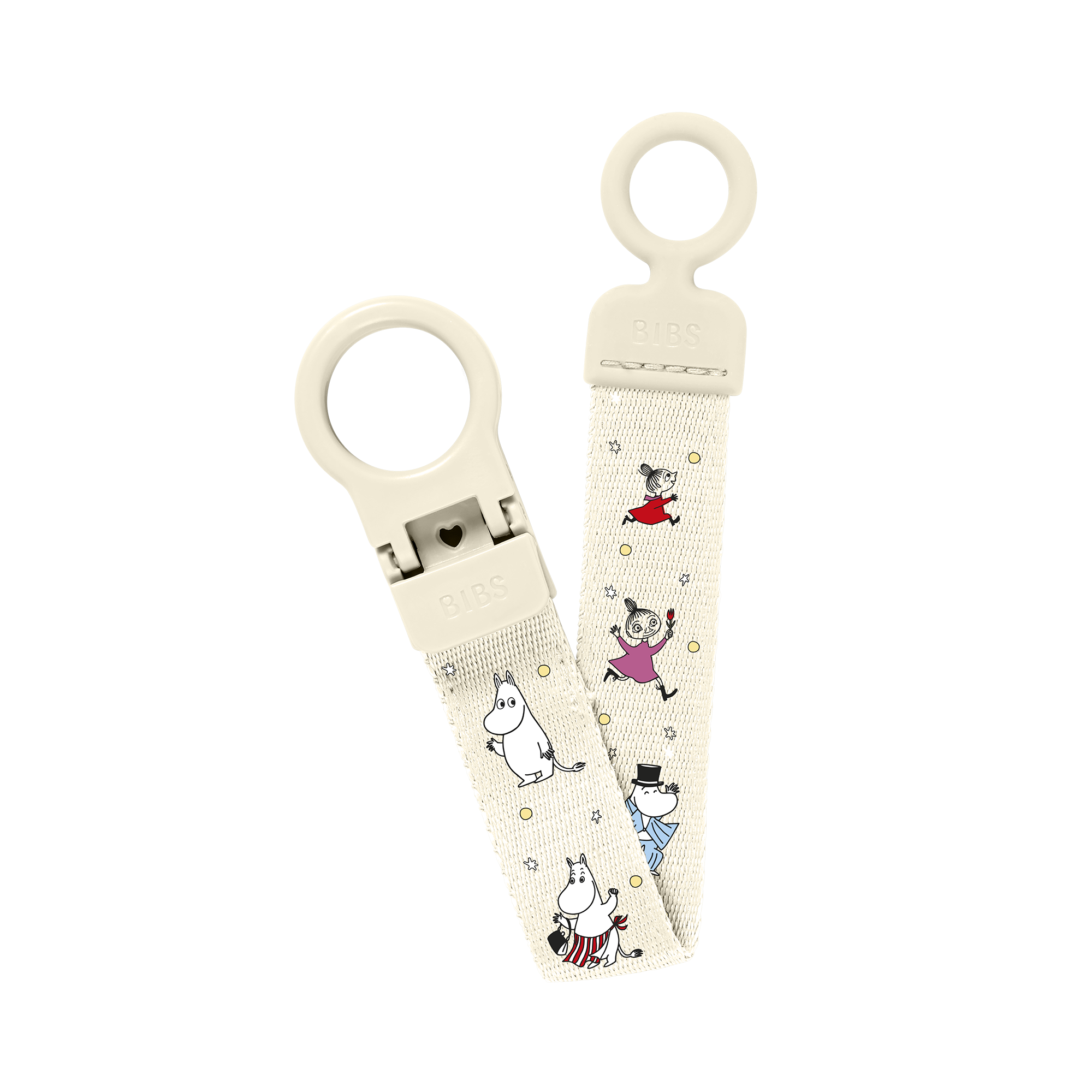 מחזיק קליפס למוצץ - מומין שנהב Bibs