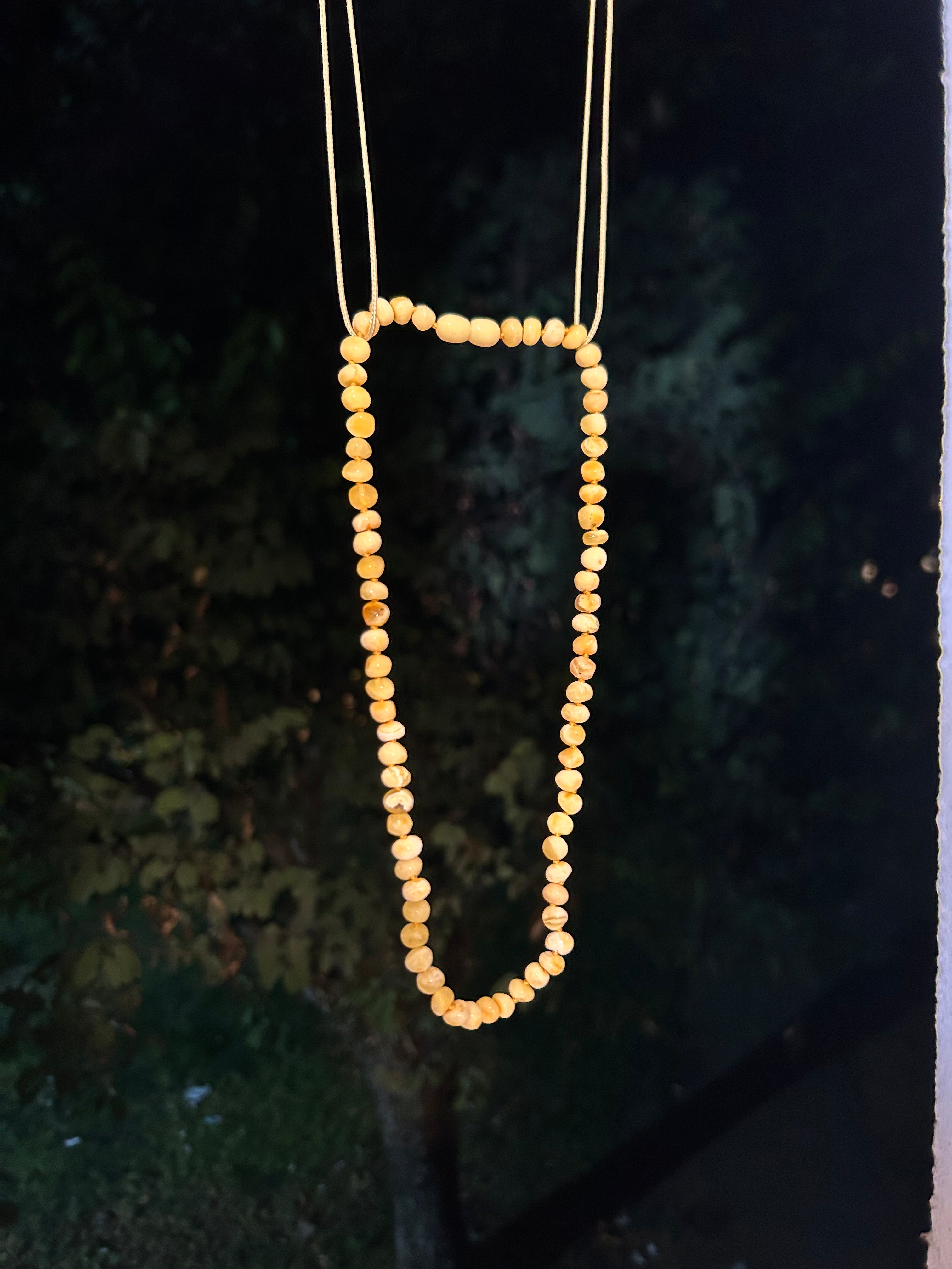 שרשרת ענבר בלטי - לאמא - חמאה מבריק