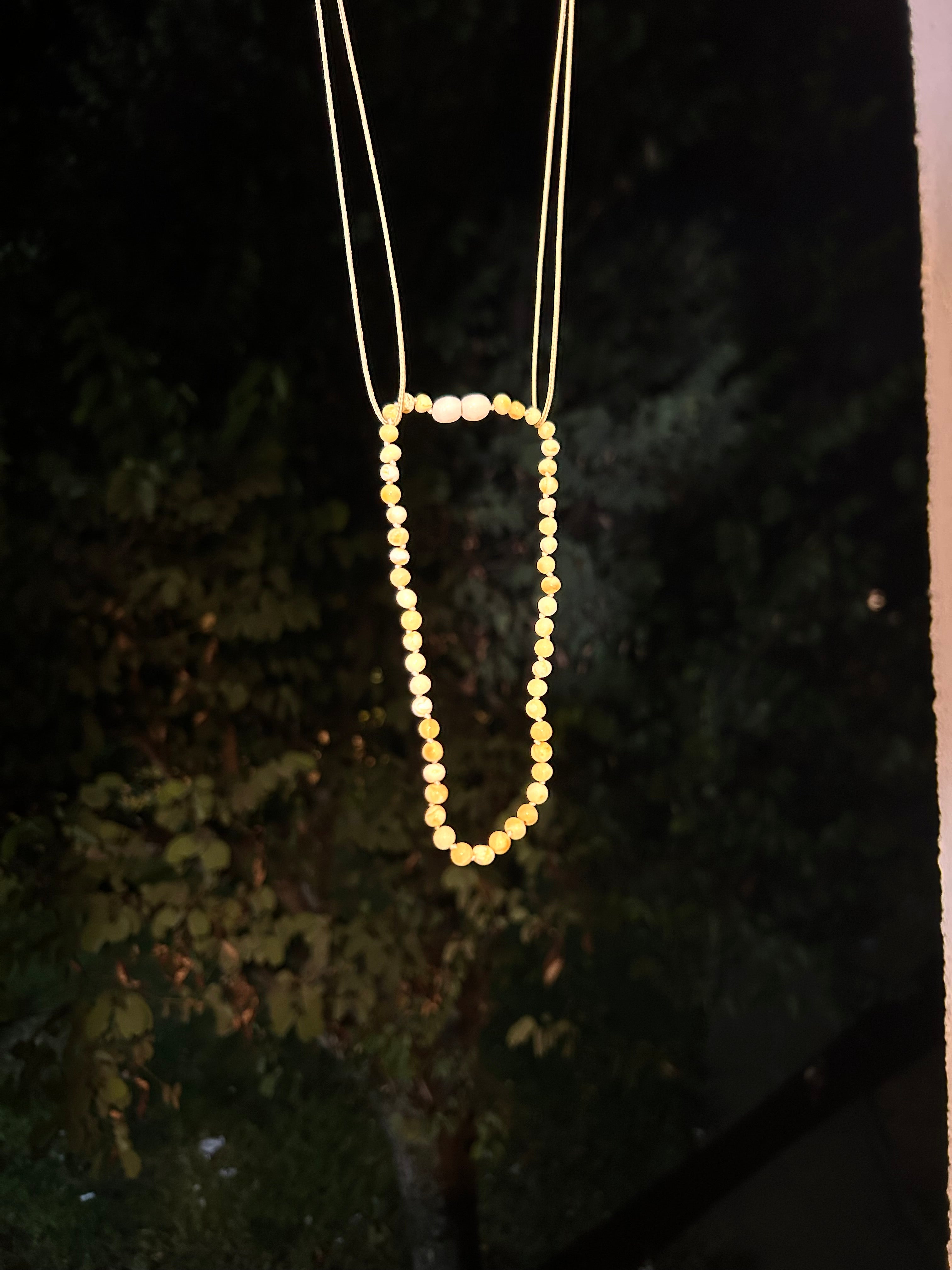 שרשרת ענבר בלטי - לתינוק - חמאה מבריק