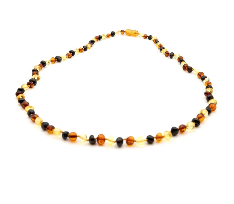 שרשרת ענבר בלטי - לאמא - צבעוני מבריק