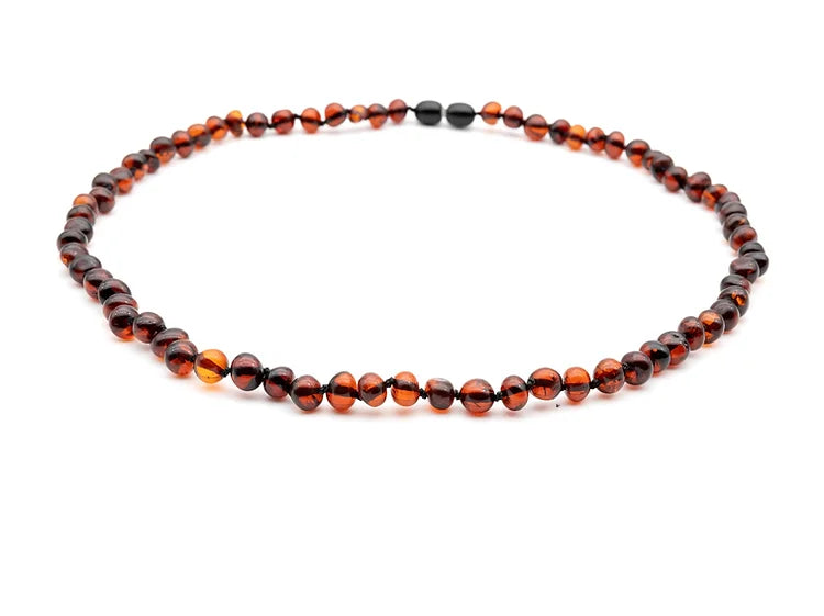 שרשרת ענבר בלטי - לאמא - דובדבן מבריק