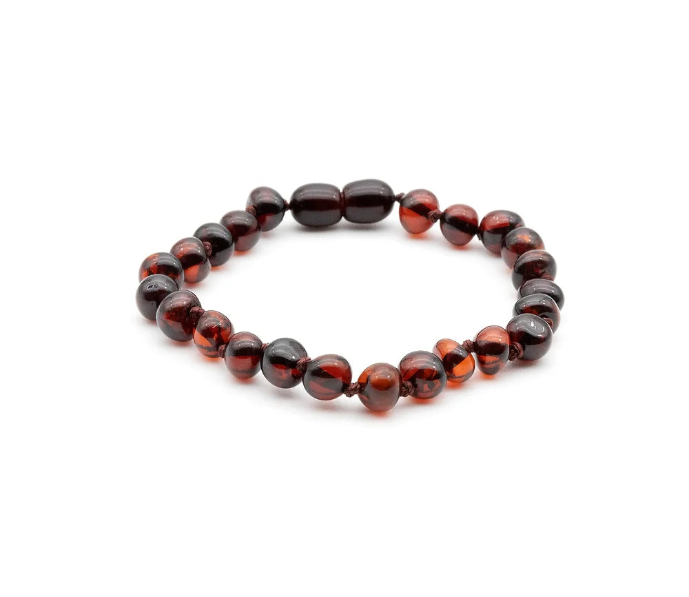 צמיד ענבר בלטי - דובדבן מבריק