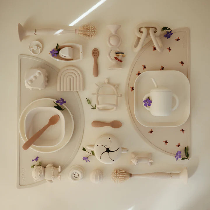 צלחות - זוג קרם