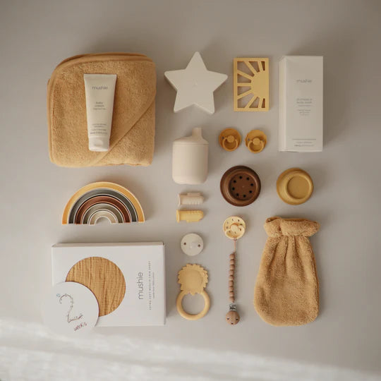 כפפות אמבט - זוג זהב