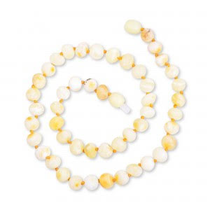 צמיד ענבר בלטי - חמאה מבריק