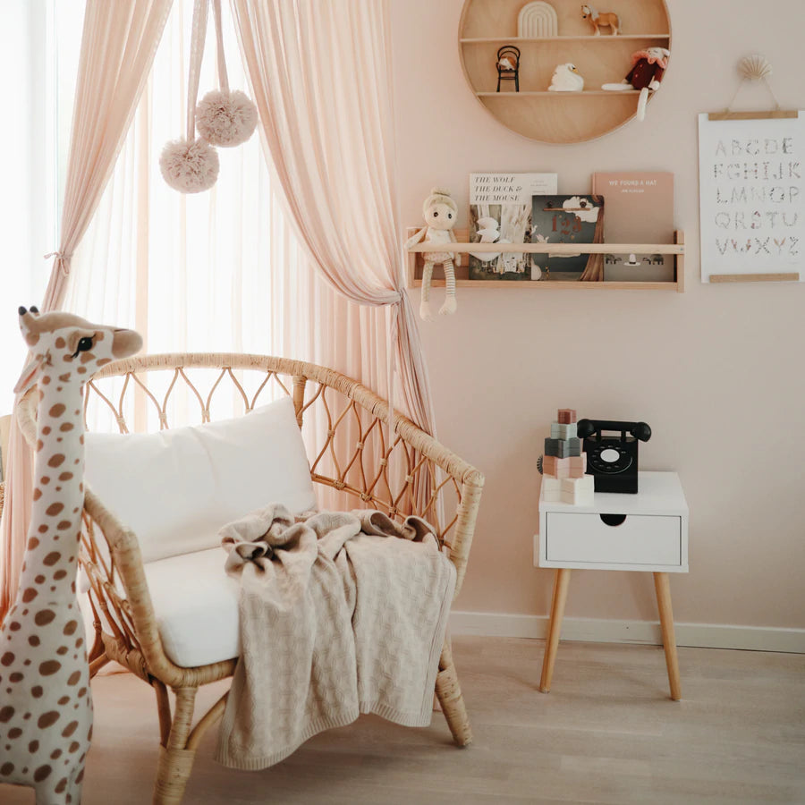 שמיכה סרוגה - דבש בז'