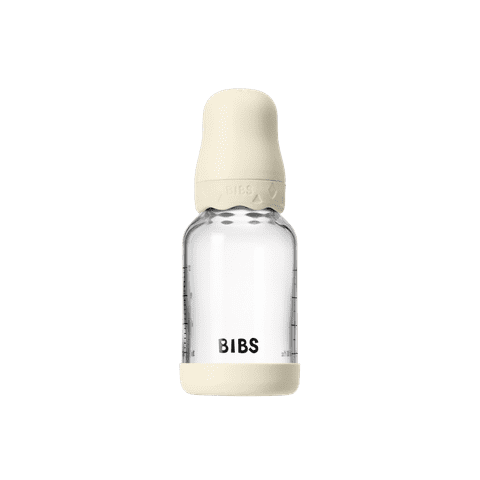 בקבוק זכוכית - שנהב Bibs